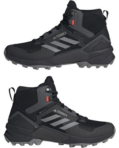 adidas Terrex Swift R3 Gore-TEX Hiking Shoes Focus Olive/Core Black/Grey Five 14 D - Schwarz