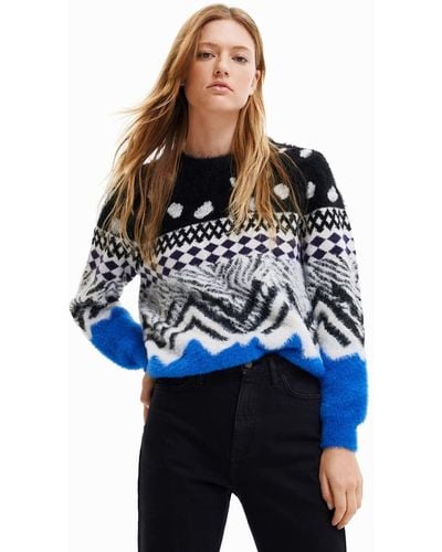 Desigual Trui Sweater - Blauw