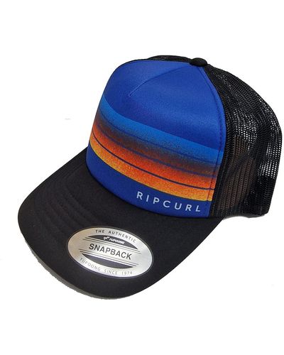 Rip Curl Colour Stripes Weekend Trucker Cap Basecap Baseballcap Truckercap Meshcap - Blau