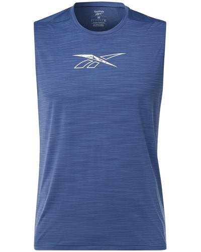 Reebok Workout Ready Sleeveless T Shirt - Blue