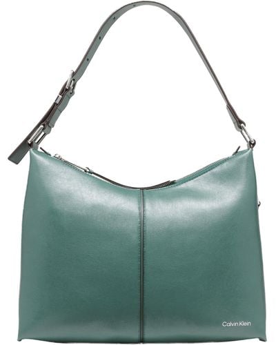 Calvin Klein Max Top Zip Hobo Shoulder Bag - Green