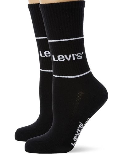 Levi's Logo Sport Short Cut Socks - Black