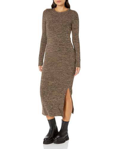 French Connection Sweeter Jumper Midi Dress Casual - Brown