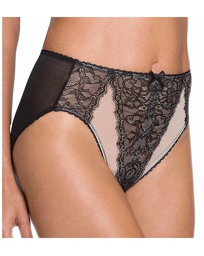 Wacoal Retro Chic High Cut Brief Panty,black,2x