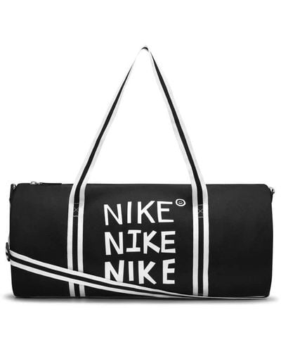 Nike Heritage Duffel Bag Dq5735 010 Black/black/white
