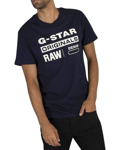 G-Star RAW Raw. Graphic Slim T-Shirt - Blau