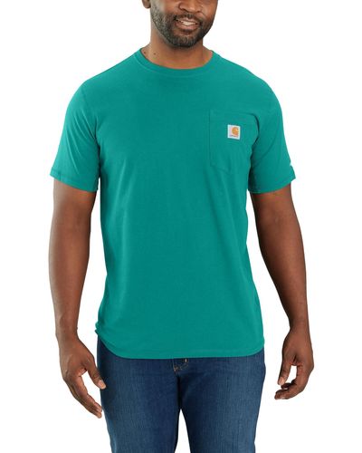 Carhartt Force Relaxed Fit Midweight Short-sleeve Pocket T-shirt - Green