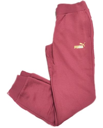 PUMA Ess+ Metallic Pants FL Pantalon - Rose