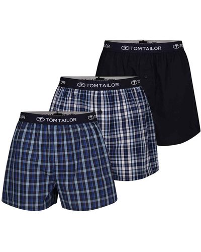Tom Tailor Boxershorts Unterhosen Web Shorts 4 - Blau