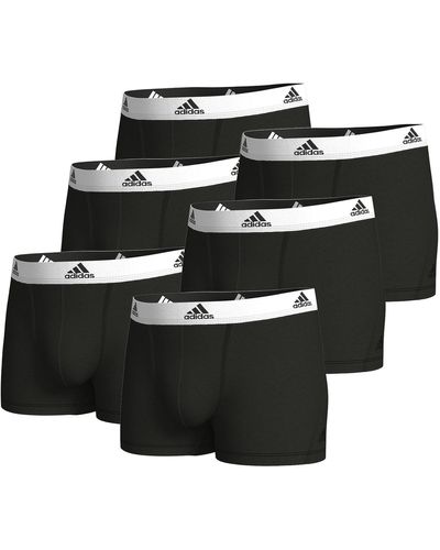 adidas 6er Pack Basic Trunk Unterhose Shorts Unterwäsche 6er Pack - Schwarz