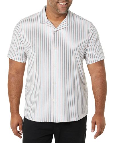 Amazon Essentials Camicia da Vacanza dalla vestibilità Standard Uomo - Bianco