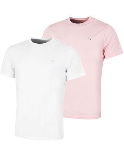 Calvin Klein Shirt – Weiß/Luftrosa – - Pink