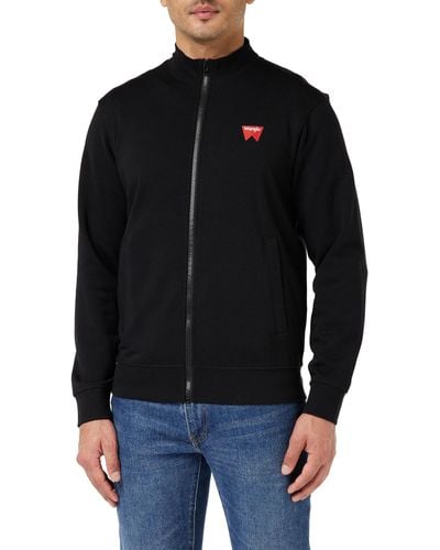 Wrangler Funnel Neck Zip Sweatshirt - Black