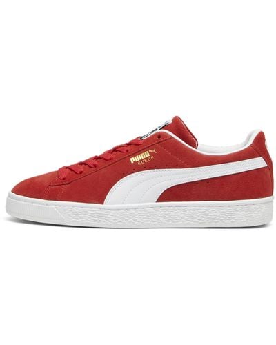 PUMA Suede Classic Trainers Trainers For All Time Red- White Size Uk 9