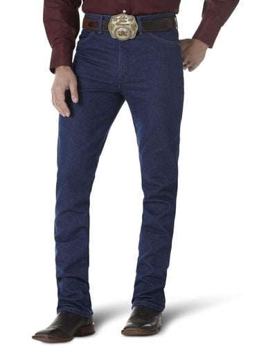 Wrangler Jeans mit schlanker Passform im Cowboy-Schnitt. - Blau