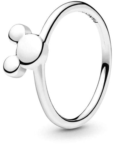 PANDORA , Disney, Mickey Mouse Silhouette Ring, Size 50 - Black