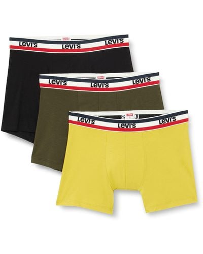 Levi's Sportswear Logo Boxer Briefs 3 Pack Slip - Giallo