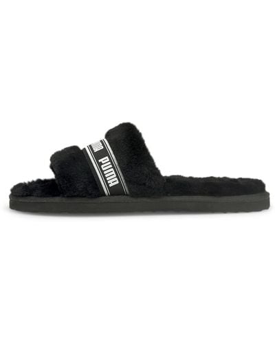 PUMA Fluff Bx Slippers Voor - Zwart