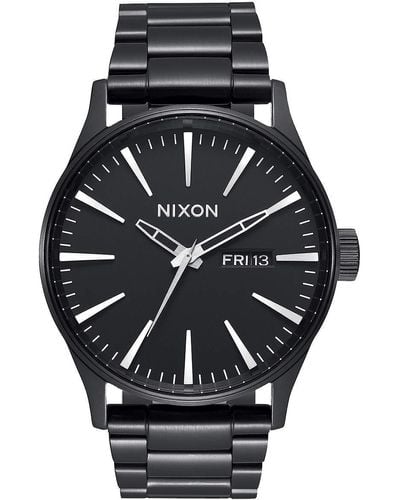 Nixon Analog Quarz Uhr mit Edelstahl beschichtet Armband A346001-00 - Schwarz