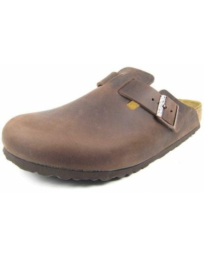 Birkenstock S Boston Brown Leather Sandals 40 EU - Schwarz