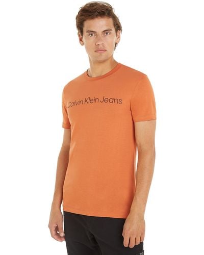 Calvin Klein S/s T-shirts - Orange