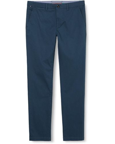 Tommy Hilfiger Chino Bleecker Printed Structure Woven Trousers - Blue