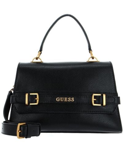 Guess Sestri Top Handle Flap Bag Black - Nero