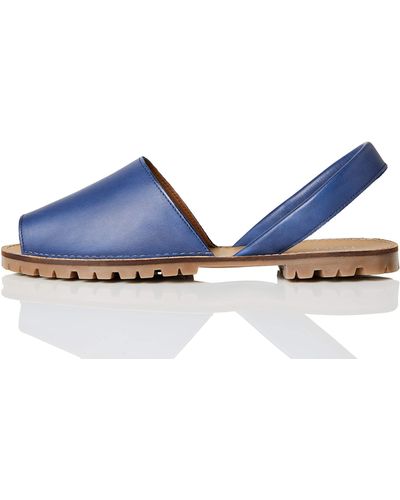 FIND Orcan Leather Sandales Bout ouvert - Bleu