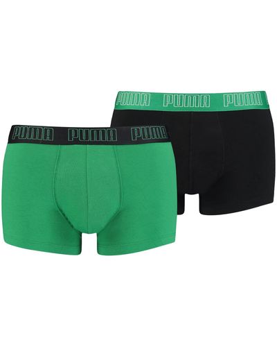 PUMA Lot de 12 boxers basiques pour homme - - S - Vert