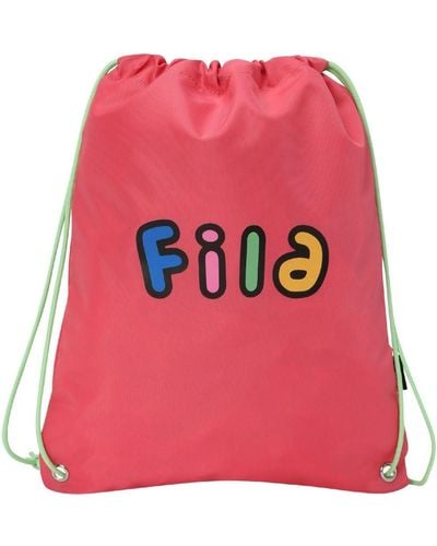 Fila Limay Funny Logo Small Sport Drawstring Backpack - Rosa
