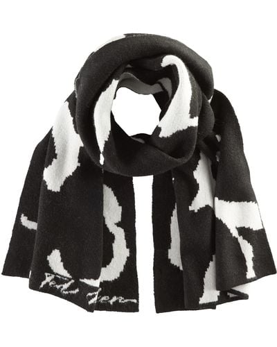 Ted Baker Asliee Magnolia Heavy Weight Scarf - Black