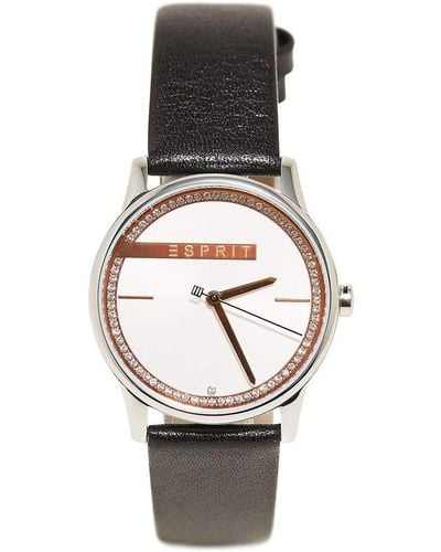 Esprit Orologio Analogico-Digitale Automatico Donna con Cinturino in Pelle ES1L082L0015 - Bianco