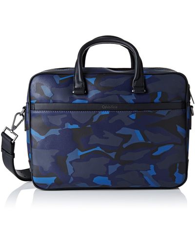 Calvin Klein ELIAS SLIM LAPTOP BAG Laptop Tasche Blau