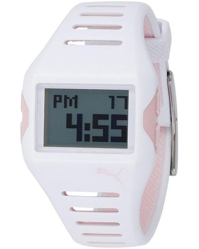 PUMA TIME Orologio Digitale al Quarzo Donna con Cinturino in Resina PU910182003 - Bianco