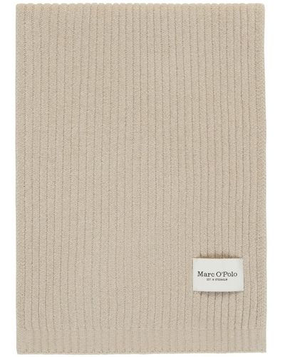 Marc O' Polo Knitted Scarf Gray Silk - Natur