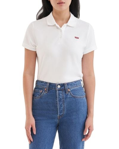 Levi's Polo Slim Housemark Shirt - Blanc