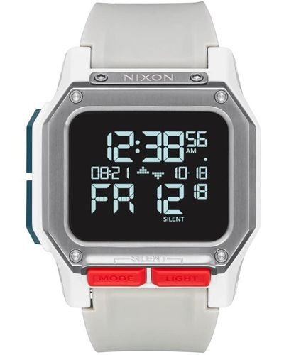 Nixon Digital Japanisches Automatikwerk Uhr mit Kunststoff Armband A1180-611-00 - Grau