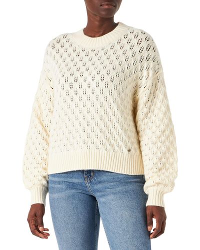 Pepe Jeans Beatrix Long Sleeves Knits - White
