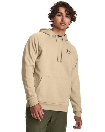 Under Armour Mens Freedom Flag Fleece Hoodie, - Natural