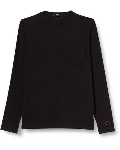 Replay Men's Long-sleeved Shirt With Chest Pocket - Black