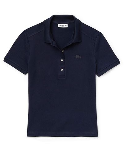 Lacoste Stretch Cotton Piqué Short Sleeve Polo Shirt - Blue