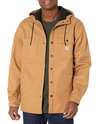 Carhartt Mensrain Defender Relaxed Fit Heavyweight Hooded Shirt Jacket - Multicolor