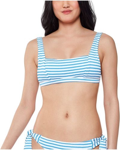 Jessica Simpson Standard Mix & Match Stripe Print Bikini Swimsuit Separates Bottom - Blue