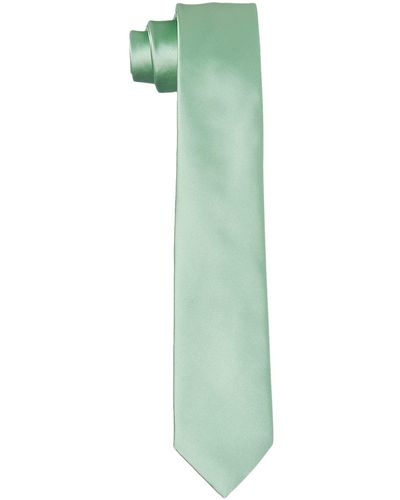 HIKARO Krawatte handgefertigt im Seidenlook 6 cm schmal - Lindgrün