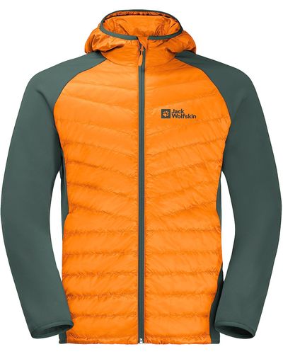 Jack Wolfskin Routeburn Pro Hybrid M Fleece Jacket - Orange