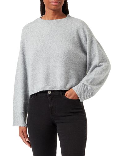 Vero Moda Bestseller A/s Vmevie Ls Ga Noos V-neck Pullover Sweater in White  | Lyst UK