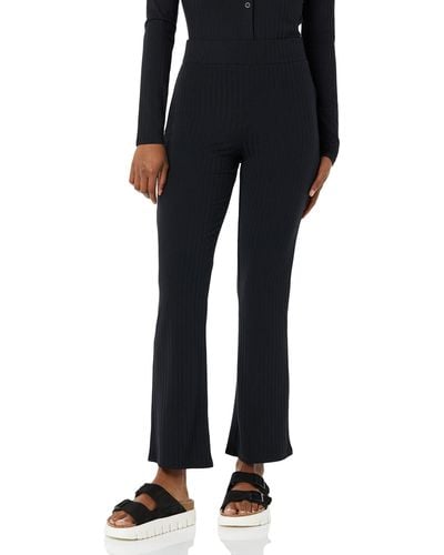 Amazon Essentials Wide Rib Flared Ankle Pant - Black