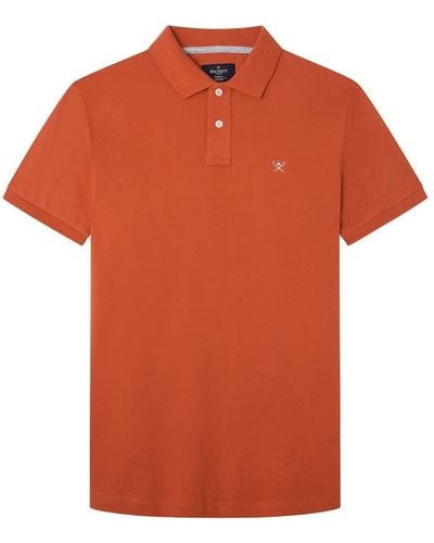 Hackett Slim Fit Logo Polo Shirt - Orange