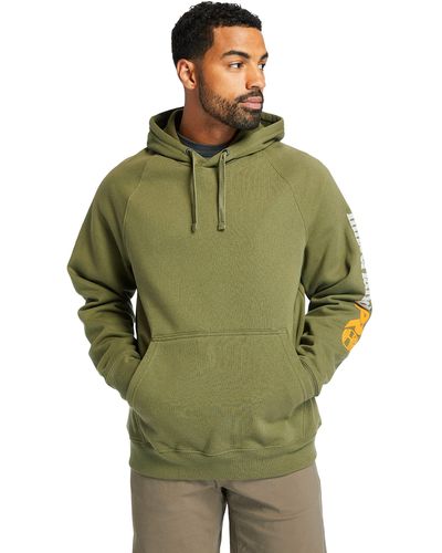 Timberland Mens Honcho Sport Pullover Hooded Sweatshirt - Green