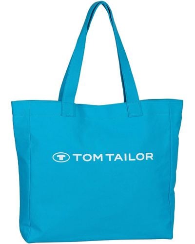 Tom Tailor , MARCY, , Shopper mit Reisverschluss, L, Türkis - Blau